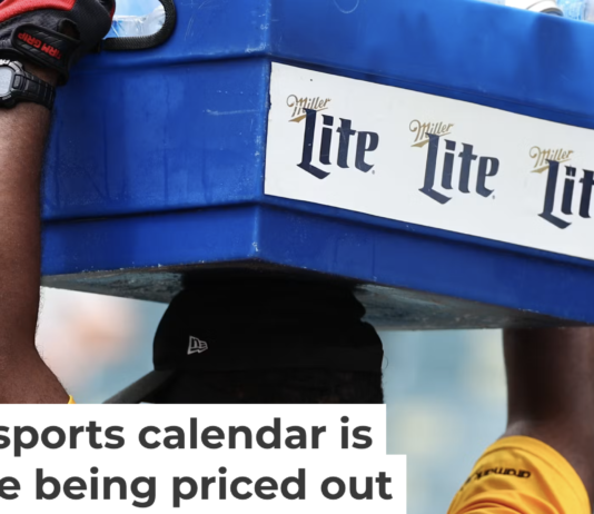 A 16-ounce beer at Lincoln Financial Field in Philadelphia costs over $11. Robbie Jay Barratt/AMA via Getty Images